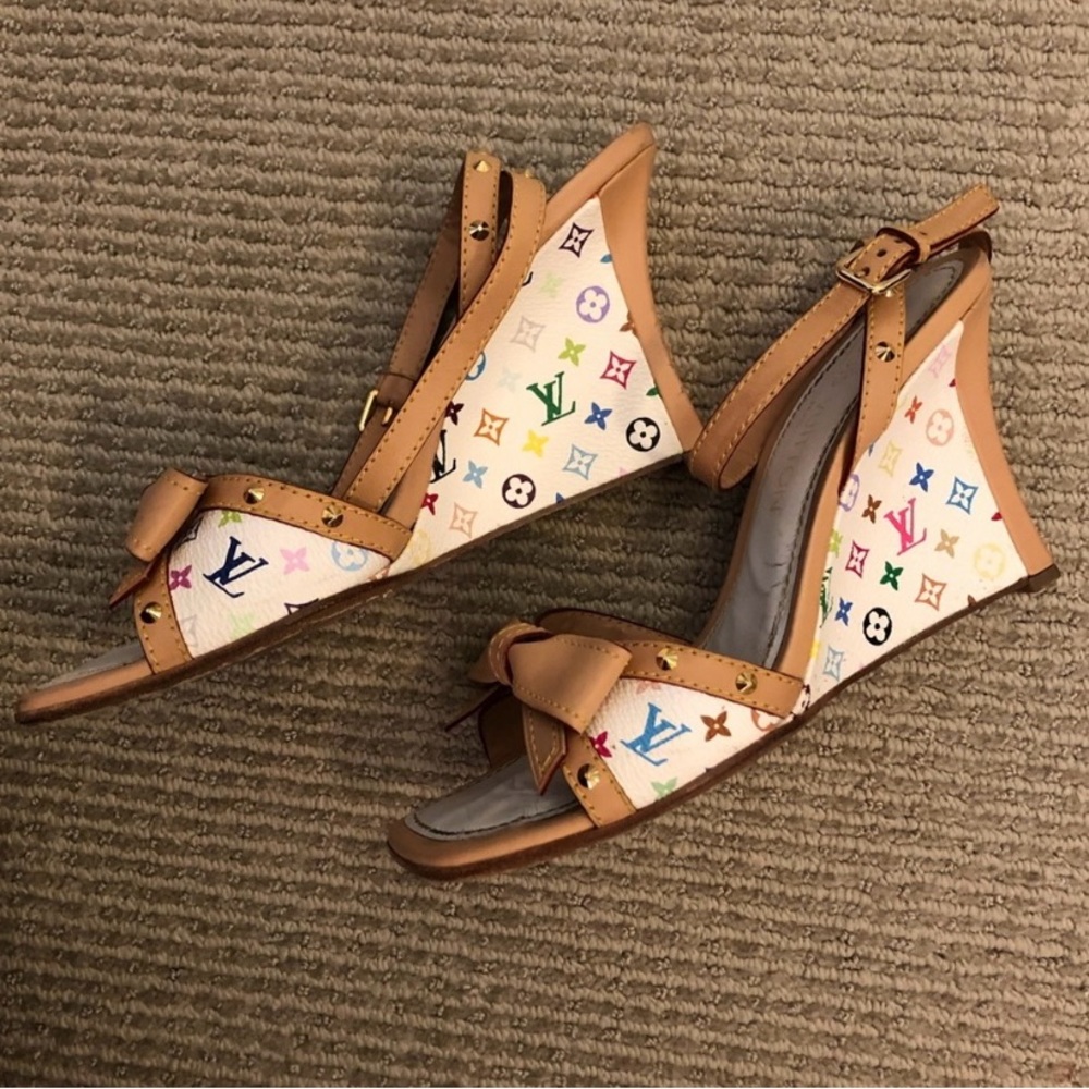 Vintage Louis Vuitton multicolor sandals